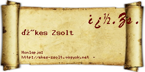 Ékes Zsolt névjegykártya